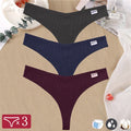 3Pcs/Set Mulheres Sexy Algodão Tangas Sólido Calcinhas Respirável Roupa Interior Feminino Íntimos Lingerie