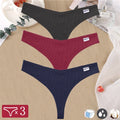 3Pcs/Set Mulheres Sexy Algodão Tangas Sólido Calcinhas Respirável Roupa Interior Feminino Íntimos Lingerie