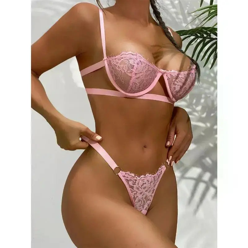 Lingerie Sexy Mulher Renda Transparente Sutiãs Finos Eróticos